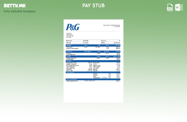 Модерен стил USA Procter & Gamble за производи за широка потрошувачка шаблон pay